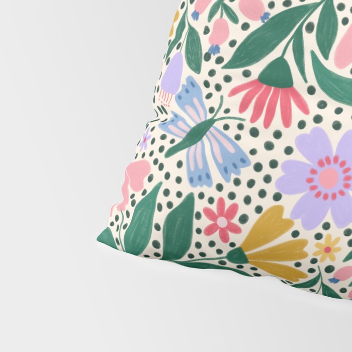 Summery Colorful Floral  Pillow Sham Gallery Image 4
