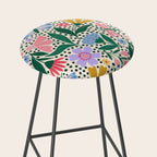Summery Colorful Floral  Stool Gallery Image 2