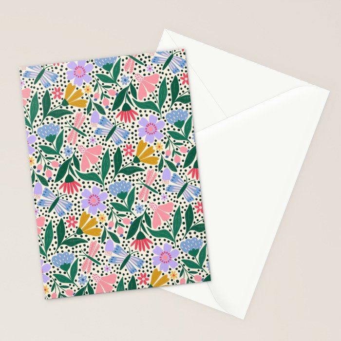 Summery Colorful Floral  Stationery Card Gallery Image 2