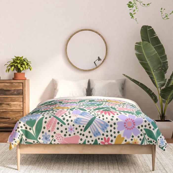 Summery Colorful Floral  Comforter Gallery Image 3