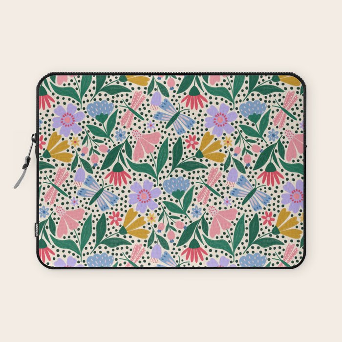 Summery Colorful Floral  Laptop Sleeve Gallery Image 1