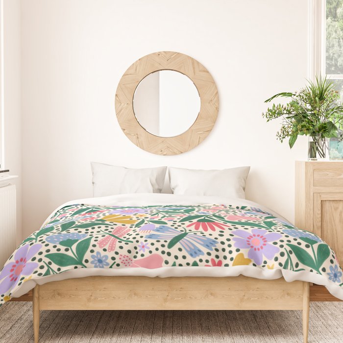 Summery Colorful Floral  Duvet Cover Gallery Image 3