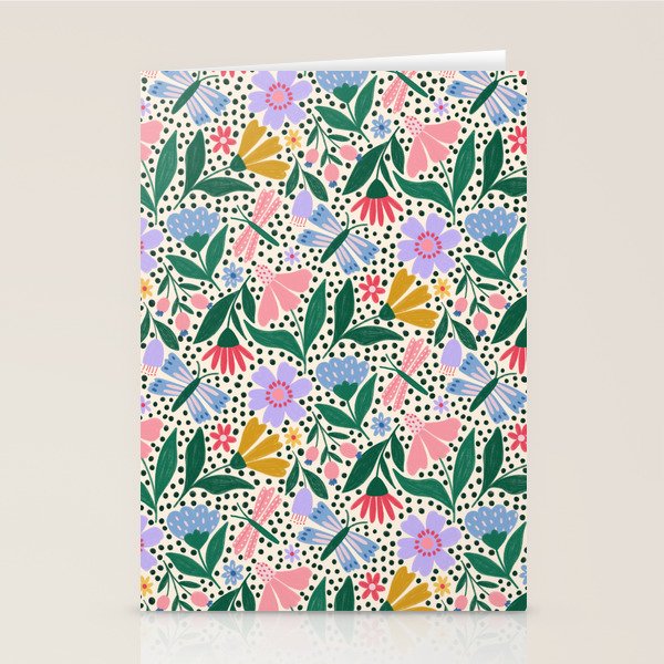 Summery Colorful Floral  Stationery Card Gallery Image 1