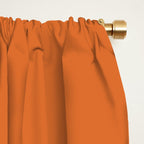 Color Block & Stripes Geometric Print, Orange, Navy and White Window Curtain Gallery Image 2