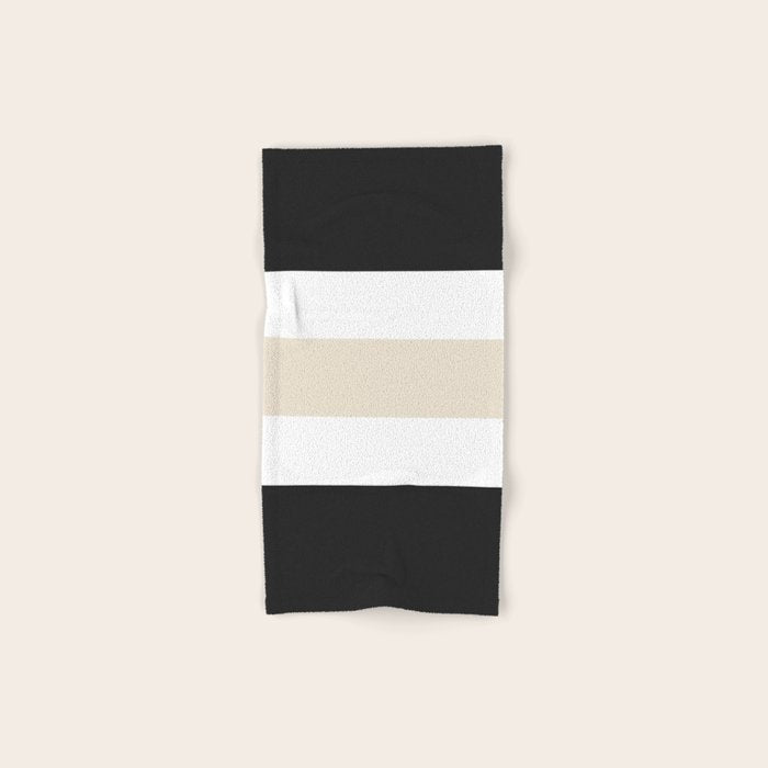 Accent (Black & Cream) Bath Towel Gallery Image 1