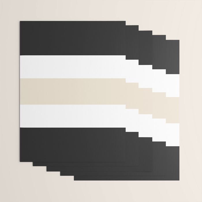 Accent (Black & Cream) Wrapping Paper Gallery Image 3