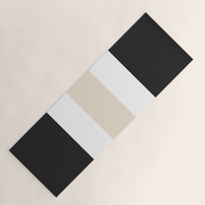 Accent (Black & Cream) Yoga Mat Gallery Image 1