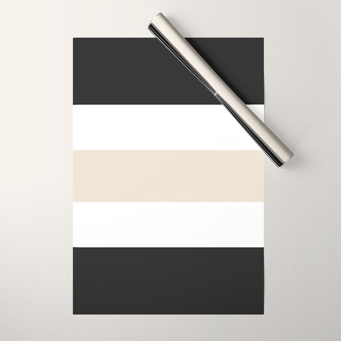 Accent (Black & Cream) Wrapping Paper Gallery Image 1