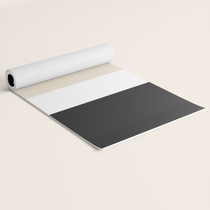 Accent (Black & Cream) Yoga Mat Gallery Image 2