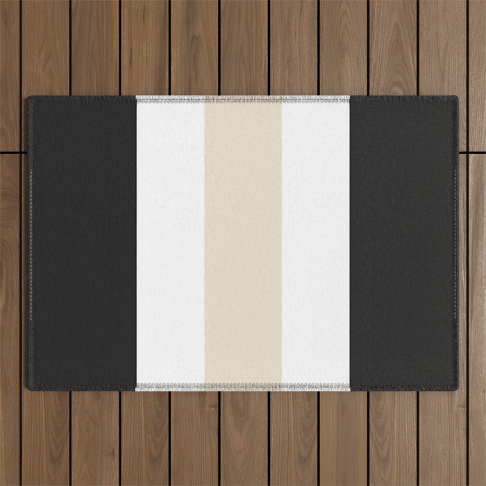 Accent (Black & Cream) Outdoor Rug Gallery Image 1