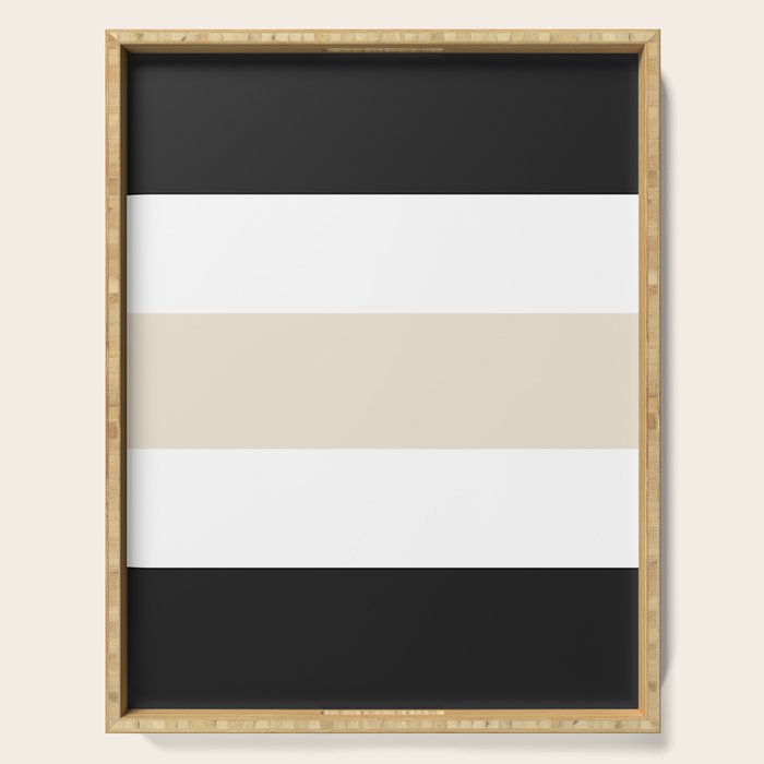 Accent (Black & Cream) Serving Tray Gallery Image 1