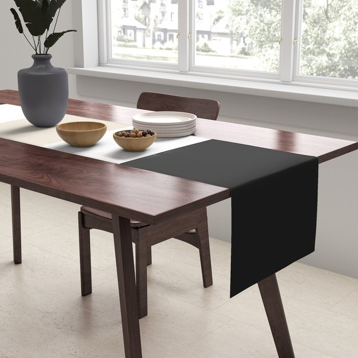 Accent (Black & Cream) Table Runner Gallery Image 2