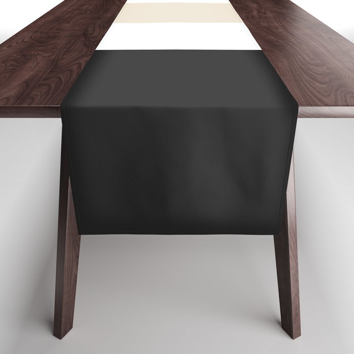 Accent (Black & Cream) Table Runner Gallery Image 1