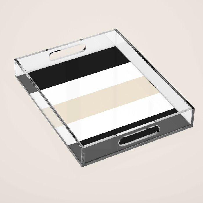Accent (Black & Cream) Acrylic Tray Gallery Image 1