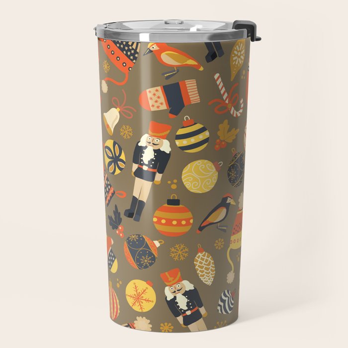 Christmas Vintage Ornaments Travel Mug Gallery Image 2