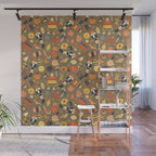 Christmas Vintage Ornaments Wall Mural Gallery Image 1