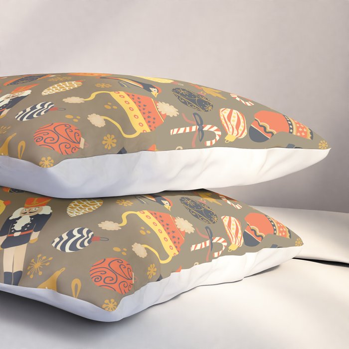 Christmas Vintage Ornaments Pillow Sham Gallery Image 3