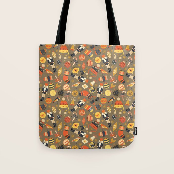 Christmas Vintage Ornaments Tote Bag Gallery Image 1