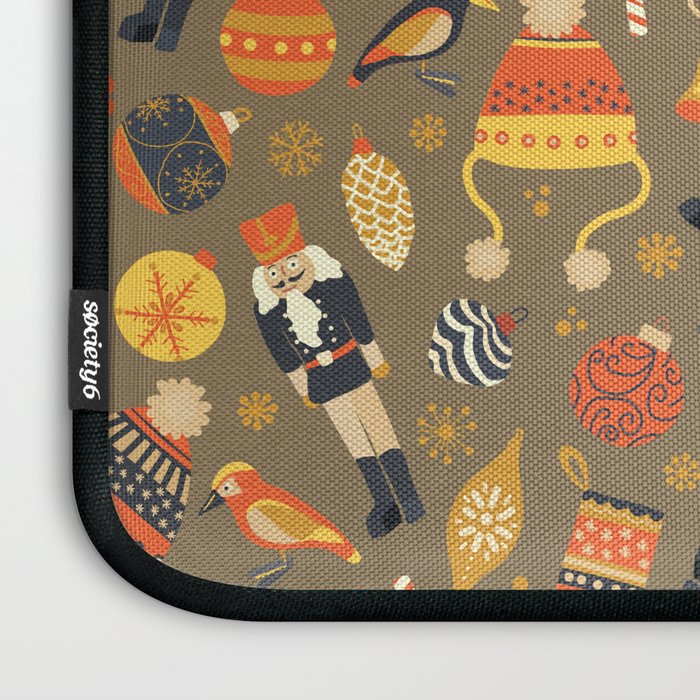 Christmas Vintage Ornaments Laptop Sleeve Gallery Image 3