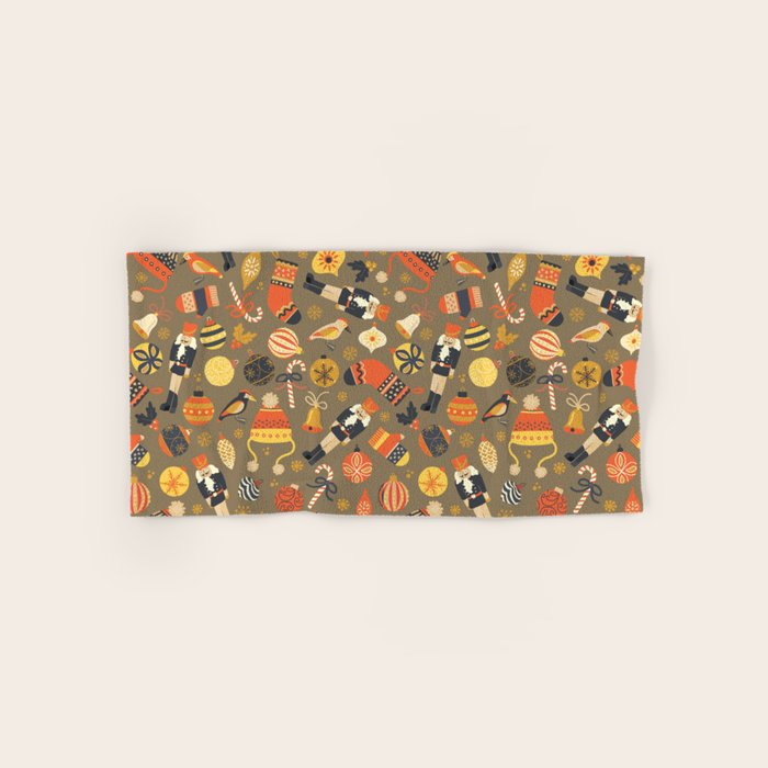 Christmas Vintage Ornaments Bath Towel Gallery Image 1