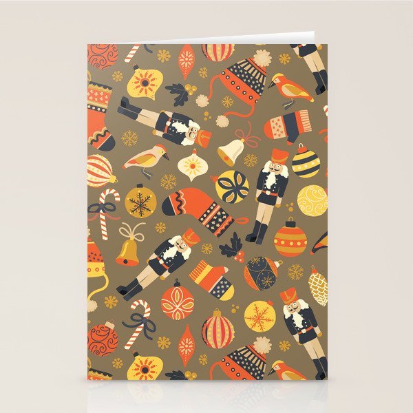 Christmas Vintage Ornaments Stationery Card Gallery Image 1