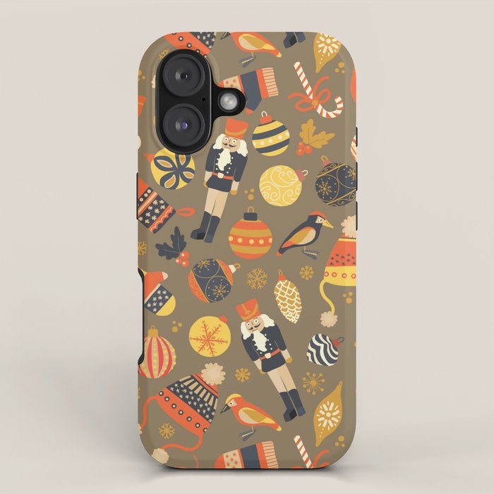 Christmas Vintage Ornaments iPhone Case Gallery Image 1