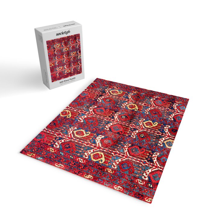 Beshir Central Asia Amu Darya Rug Jigsaw Puzzle Gallery Image 2