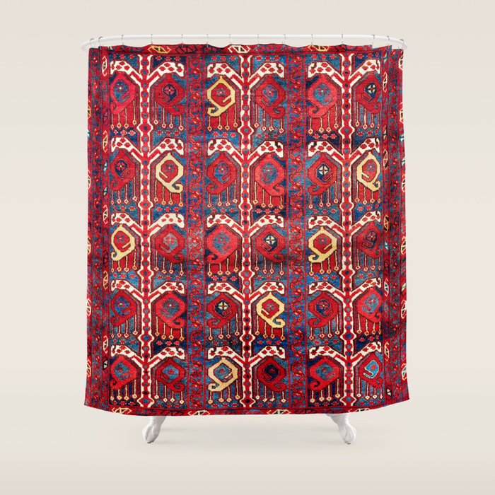 Beshir Central Asia Amu Darya Rug Shower Curtain Gallery Image 1