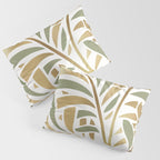 Sage and Gold Modern Leaf Pillow Sham Gallery Image 3