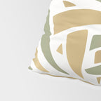 Sage and Gold Modern Leaf Pillow Sham Gallery Image 4