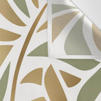 Sage and Gold Modern Leaf Wall Tapestry Gallery Image 3
