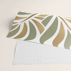 Sage and Gold Modern Leaf Wrapping Paper Gallery Image 2