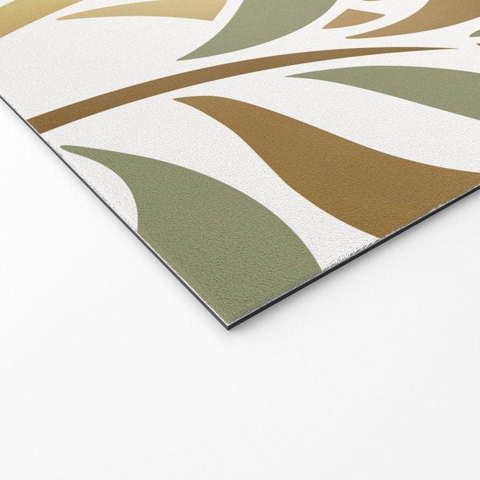 Sage and Gold Modern Leaf Welcome Mat Gallery Image 2