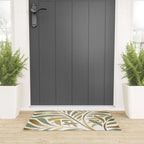 Sage and Gold Modern Leaf Welcome Mat Gallery Image 3