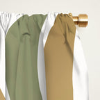 Sage and Gold Modern Leaf Window Curtain Gallery Image 2