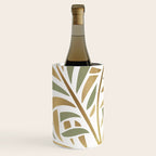 Sage and Gold Modern Leaf Wine Chiller Gallery Image 1
