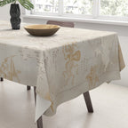 Vintage looking current world map with sea monsters and sail ships Tablecloth Gallery Image 3
