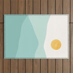 Peaceful Mountain Landscape Outdoor Rug Gallery Image 1