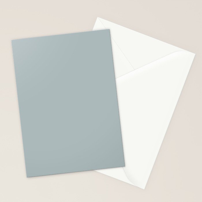 Light Blue-Gray Solid Stationery Card Gallery Image 2