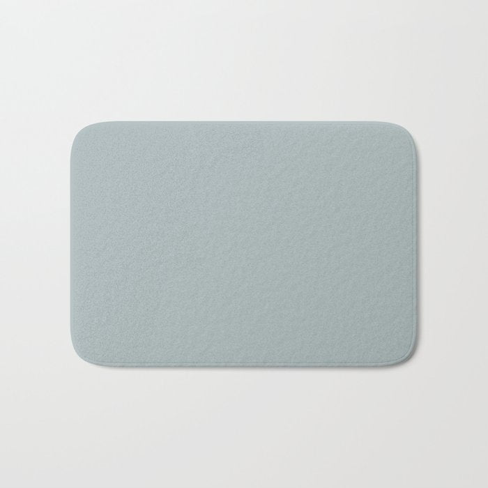 Light Blue-Gray Solid Bath Mat Gallery Image 1