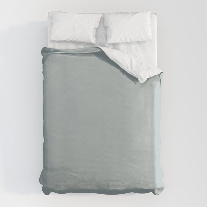 Light Blue-Gray Solid Duvet Cover Gallery Image 6