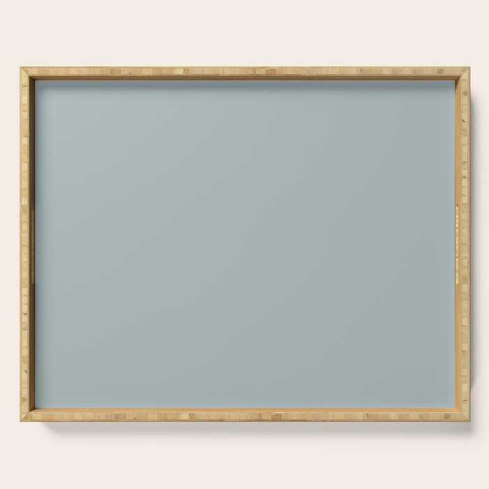 Light Blue-Gray Solid Serving Tray Gallery Image 1