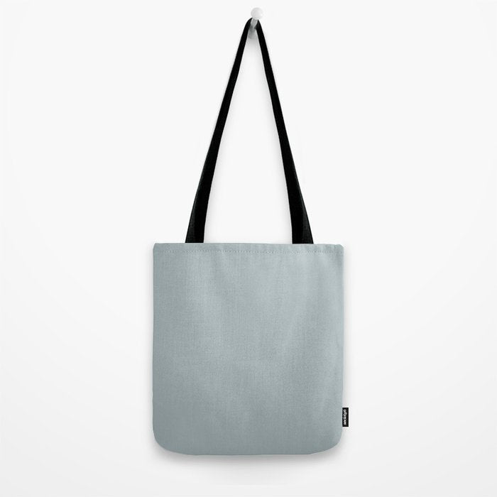 Light Blue-Gray Solid Tote Bag Gallery Image 2