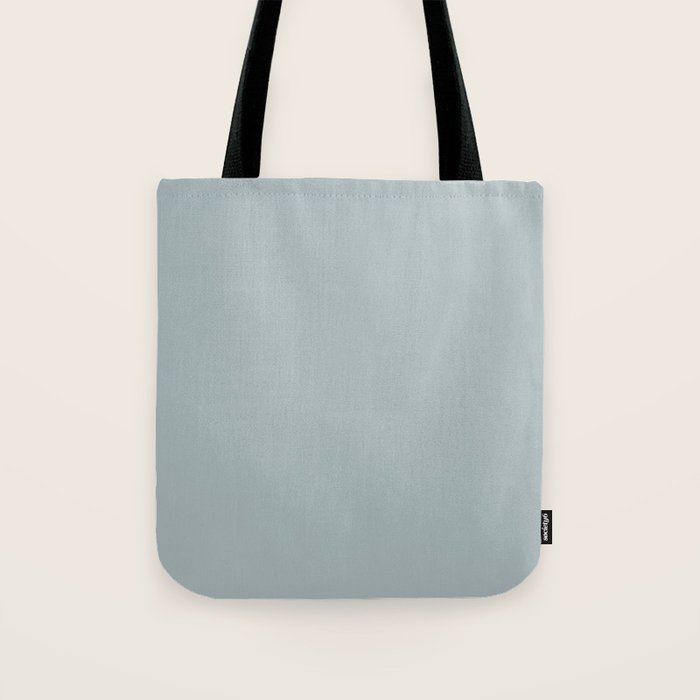 Light Blue-Gray Solid Tote Bag Gallery Image 1