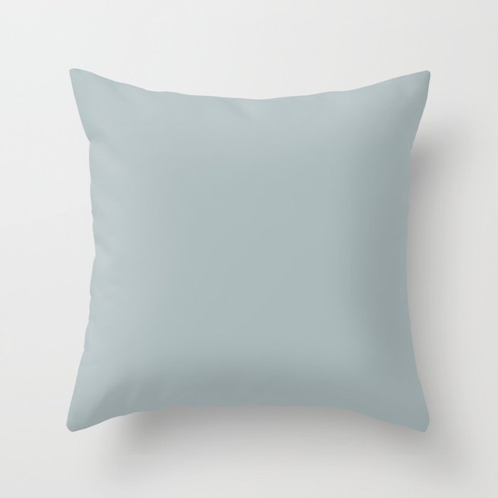 Light Blue-Gray Solid Throw Pillow Gallery Image 1
