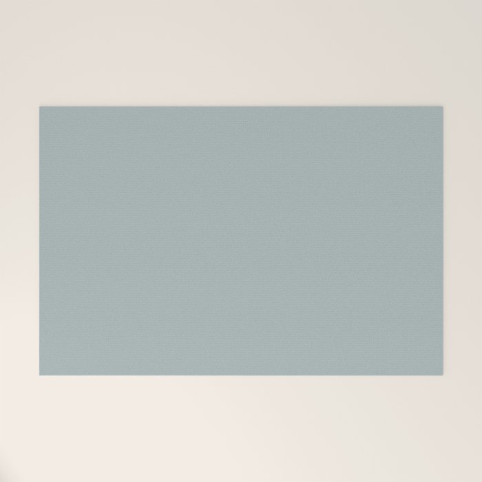 Light Blue-Gray Solid Welcome Mat Gallery Image 1