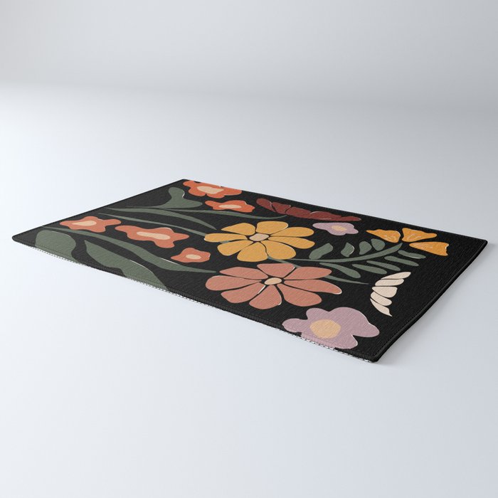 TROPICAL floral night Rug Gallery Image 3