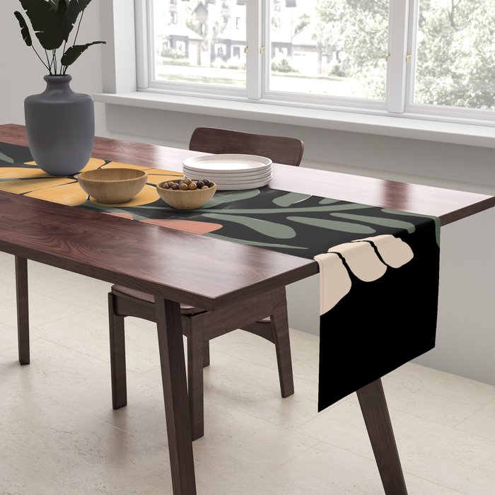 TROPICAL floral night Table Runner Gallery Image 2