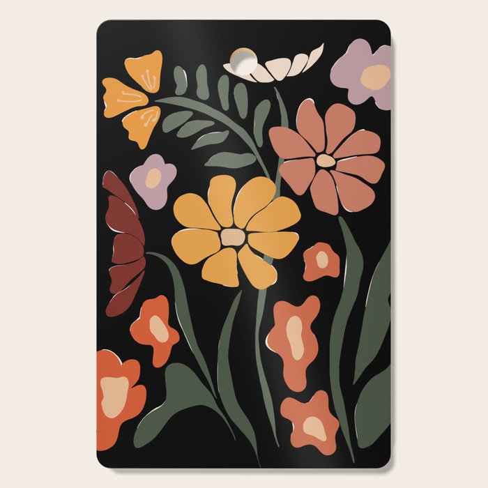 TROPICAL floral night Cutting Board Gallery Image 1