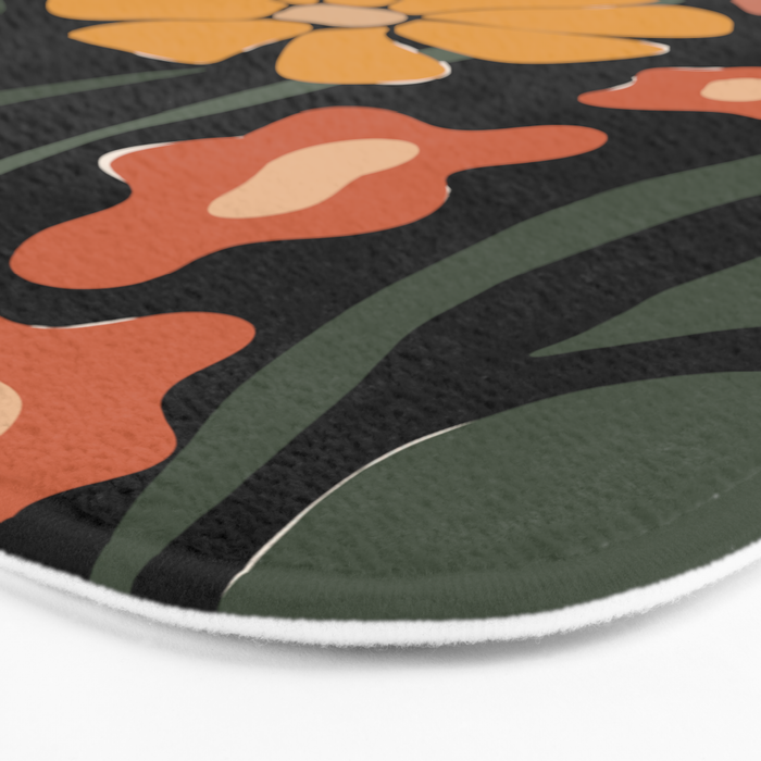 TROPICAL floral night Bath Mat Gallery Image 3